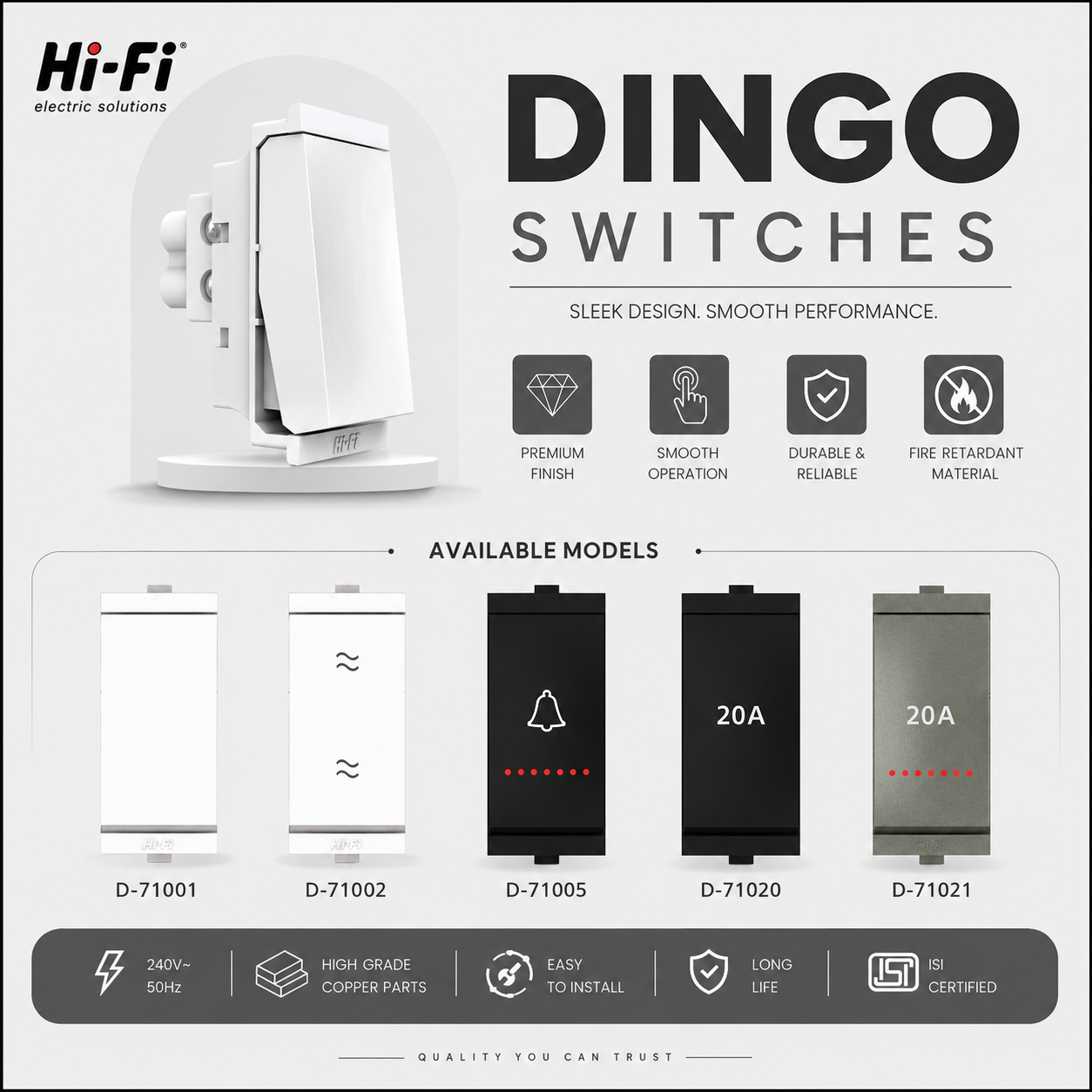 Hi-Fi Dingo Premium Modular Switches