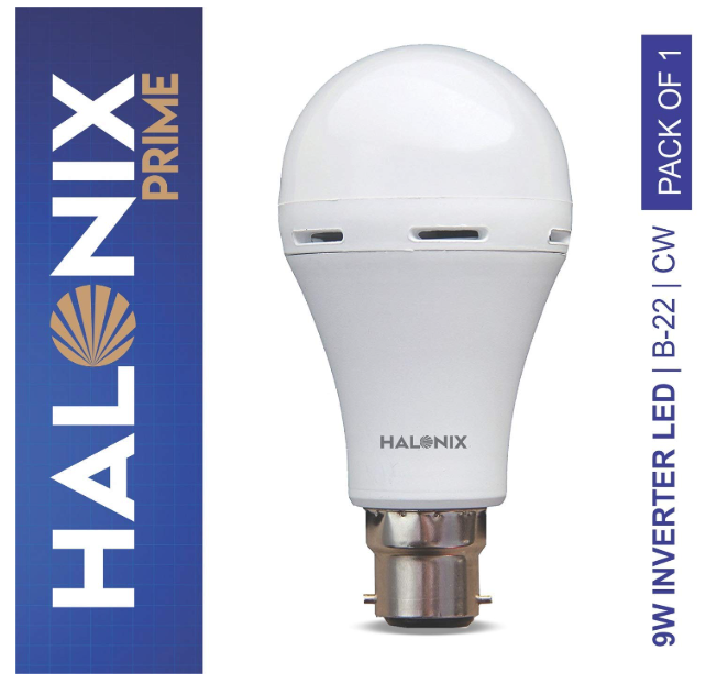 HALONIX Prime 9W B22 Rechargeable Inverter LED Bulb (Cool White)