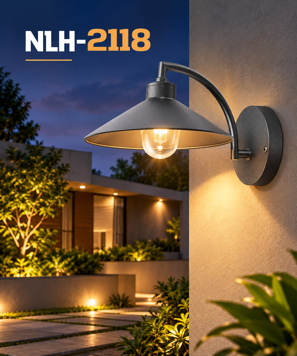 NEON NLH-2118 – Outdoor LED Wall Light | Modern Up-Down Exterior Wall Lamp