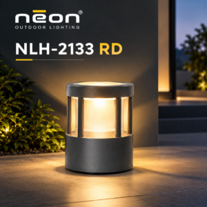 NLH-2133 RD 7W Outdoor LED Bollard Light | 3K | IP65