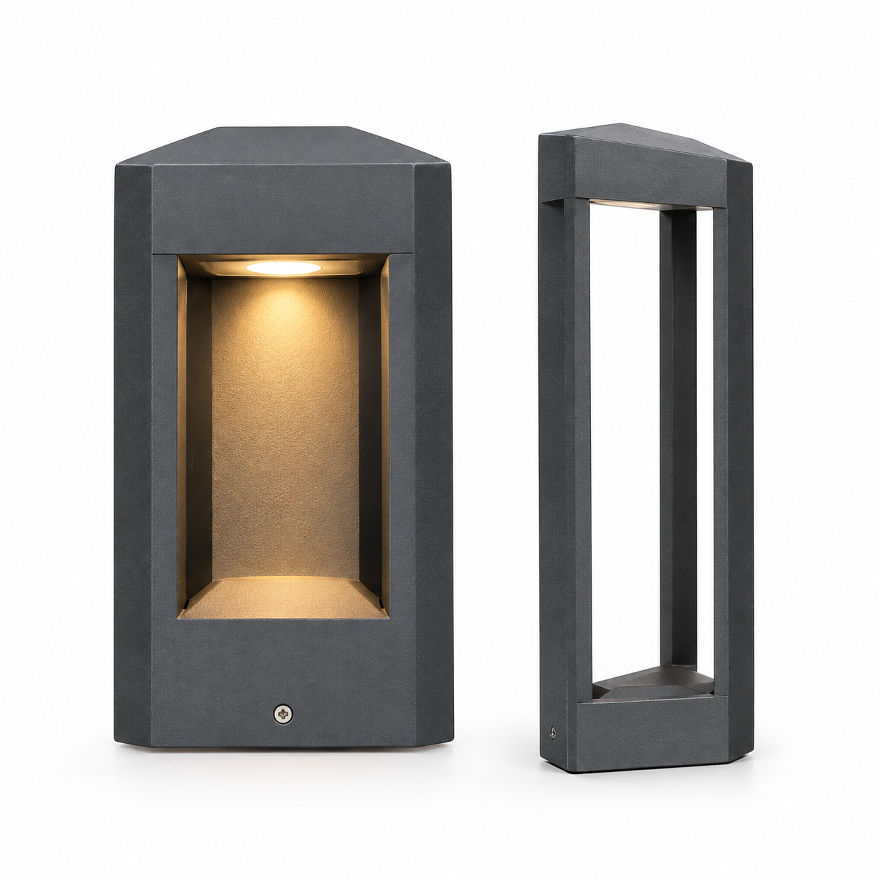 NEON+ NLH-2616 – Modern Outdoor LED Wall Light | 7W IP65 Grey Aluminium
