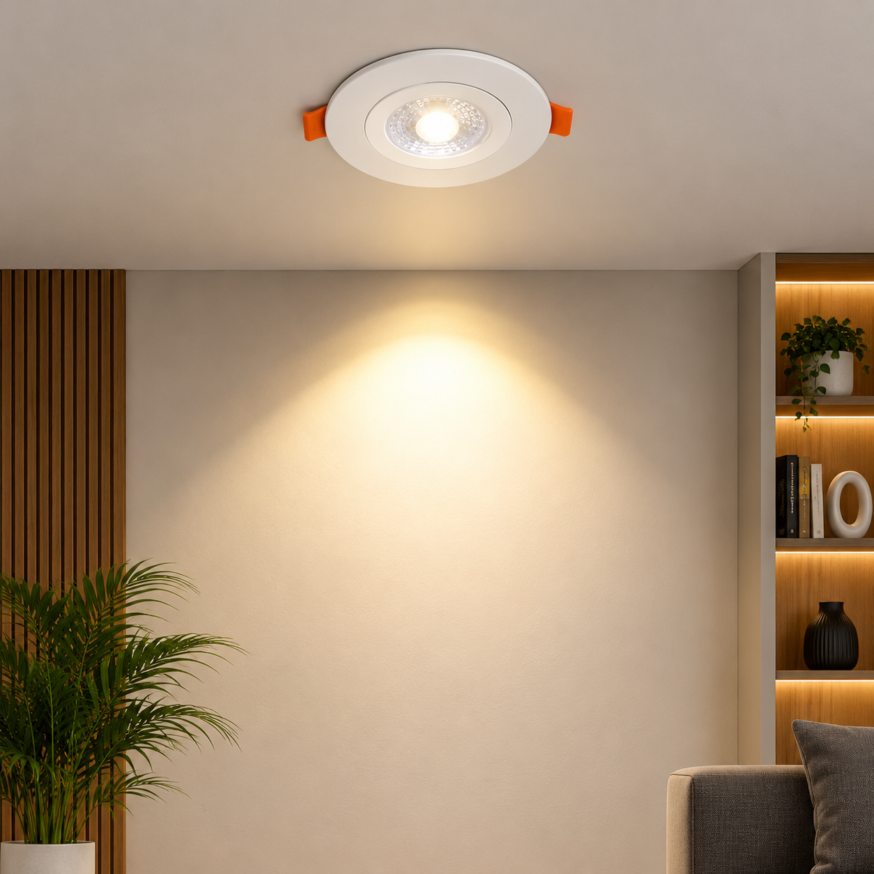 3W LED Recessed Downlight | 60° Beam Angle | White Round Ceiling Light | PF >0.75 | IP20 | CRI 80