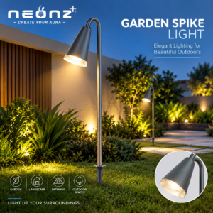 NEONZ+ Garden Spike LED Light 7W | Grey Aluminium | 3K Warm White | 50° Beam | IP65