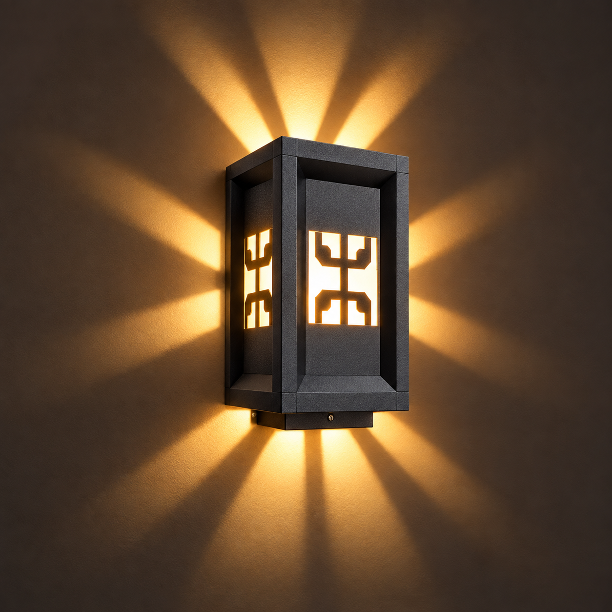 NEONZ 18W Outdoor LED Surface Light | Geometric Light Effect | 3K Warm White | IP65