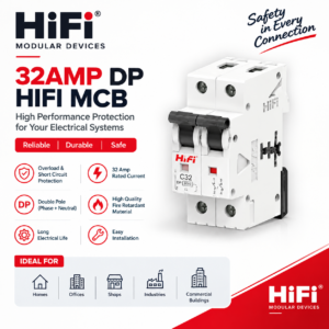 HiFi 32 Amp DP MCB | Double Pole Miniature Circuit Breaker
