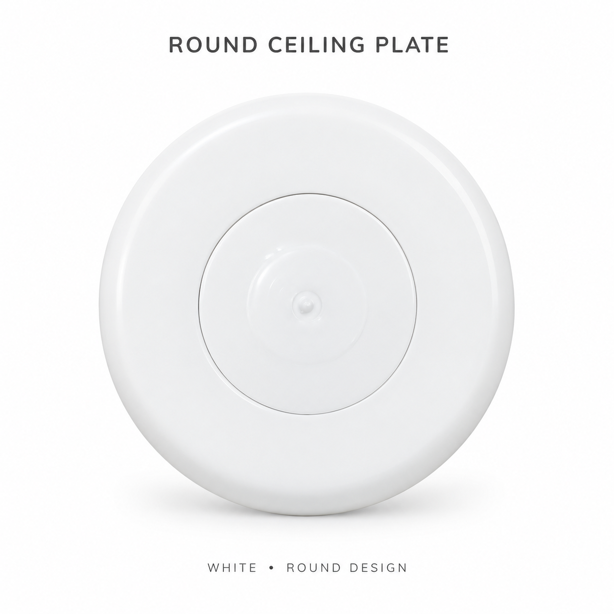 White Round Ceiling Plate for Electrical Fitting